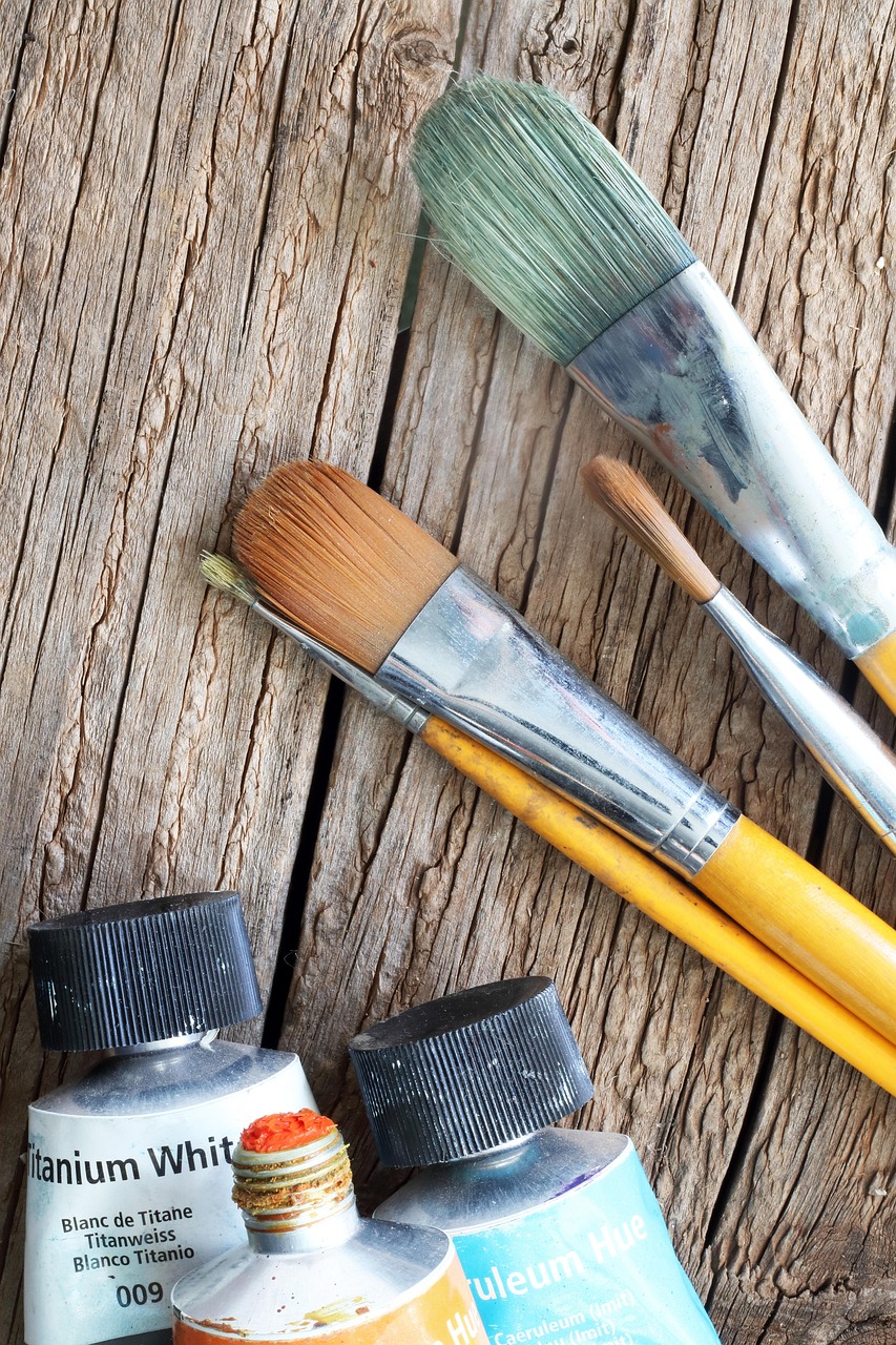 paint brushes, art supplies, paint tubes, paint, oil paint, art supplies, art supplies, art supplies, art supplies, art supplies